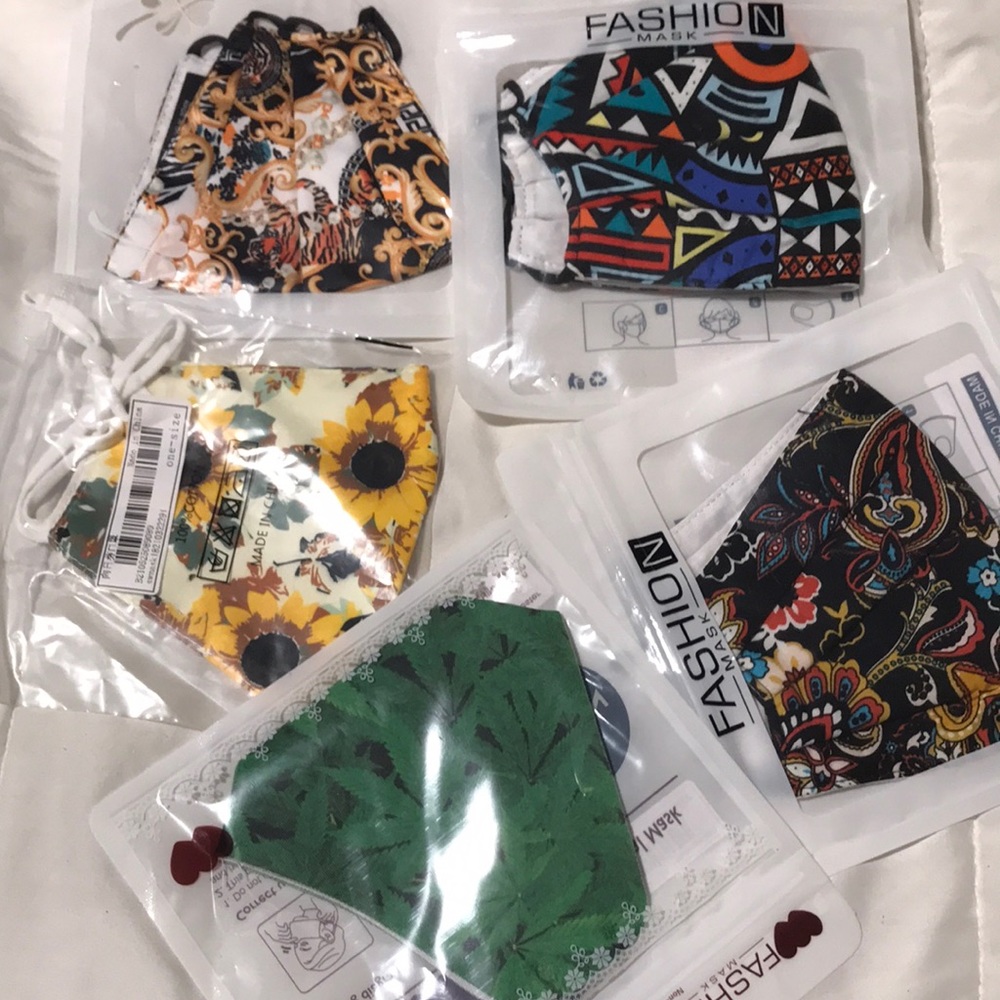 Five face mask cloth